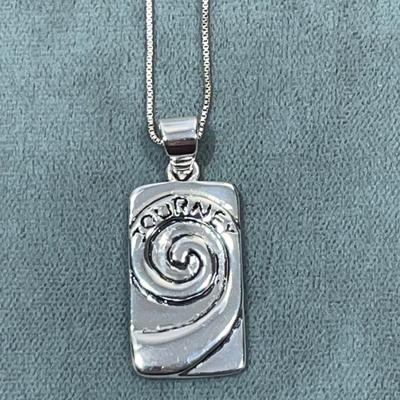Sterling Silver “Journey” pendant necklace