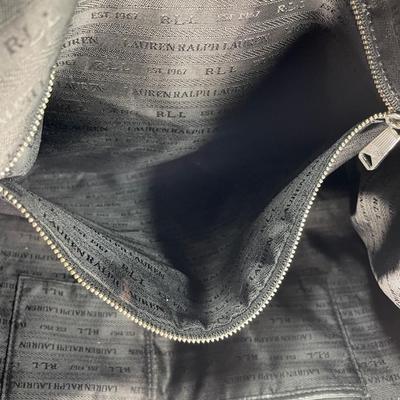 Ralph Lauren Black Pebble Leather Tote