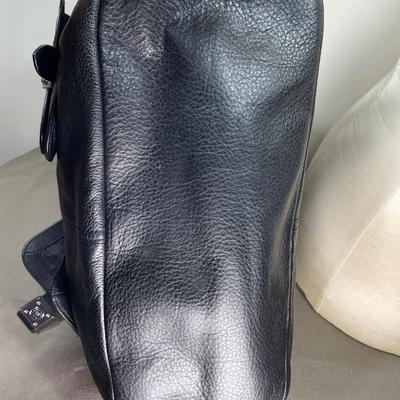 Ralph Lauren Black Pebble Leather Tote