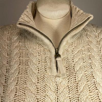 New Cable Knit 1/4 zip Sweater XL