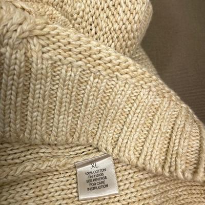 New Cable Knit 1/4 zip Sweater XL