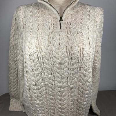 New Cable Knit 1/4 zip Sweater XL