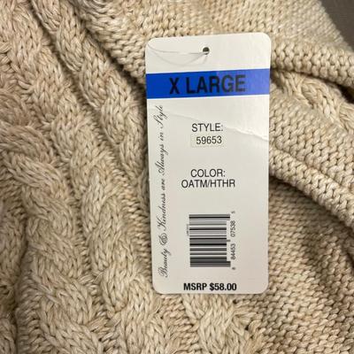 New Cable Knit 1/4 zip Sweater XL