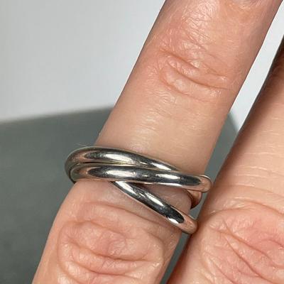 3 intertwined sterling silver bands 6