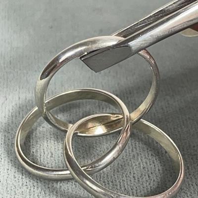 3 intertwined sterling silver bands 6