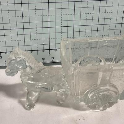 Color glass and clear glass donkey decor