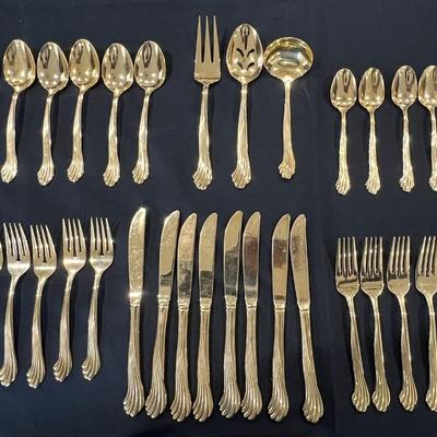 Rogers Gold Plated Flatware Set