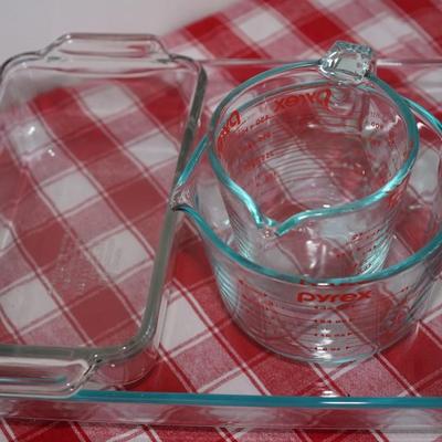 FRENCH GLASS NESTING BOWLS , PYREX , OXO UTENSILS & BAKING TOOLS