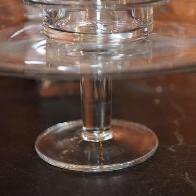 NACHTMANN & BORMIOLI WINE GLASSES, 8" GLASS CANDLE CENTERPIECE AND DESSERT TAZZA