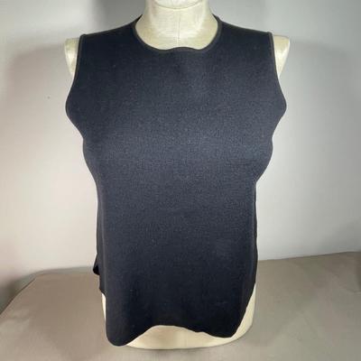 Two Eileen Fischer Black Sweater tanks M