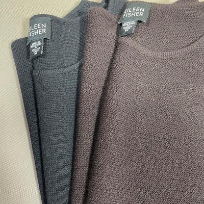 Two Eileen Fischer wool sweater tanks M