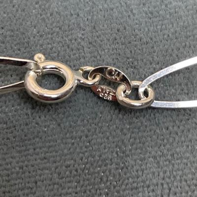 24” Sterling Silver paperclip Necklace