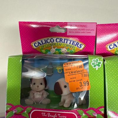Calico critters, Easter, eggs, press, Ariel, and mini Winnie’s