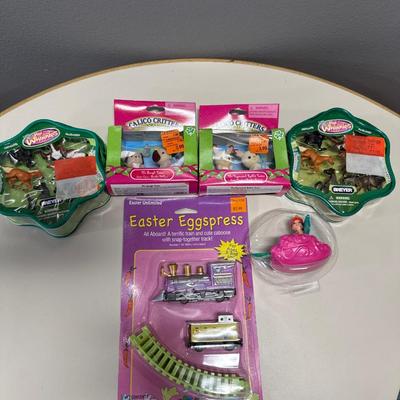 Calico critters, Easter, eggs, press, Ariel, and mini Winnie’s