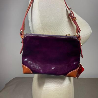Dooney & Bourke Plum Patent shoulder handbag New