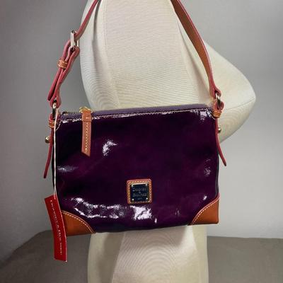 Dooney & Bourke Plum Patent shoulder handbag New