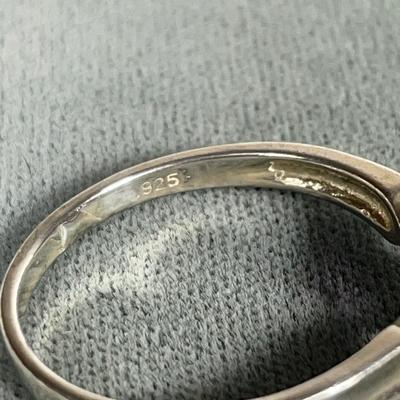 Amethyst heart in Sterling Silver ring 10