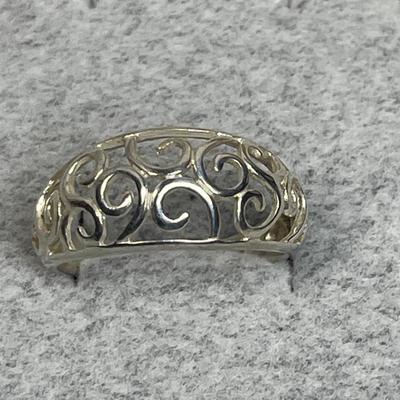 Sterling silver filigree ring 8