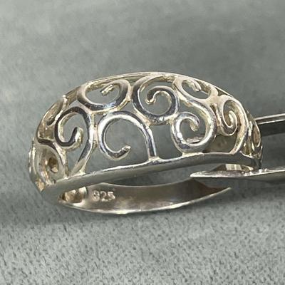 Sterling silver filigree ring 8