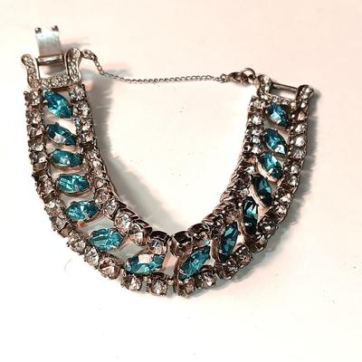 JOSEPH WIESNER RHINESTONE BRACELET AND MATCHING NECKLACE