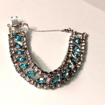 JOSEPH WIESNER RHINESTONE BRACELET AND MATCHING NECKLACE