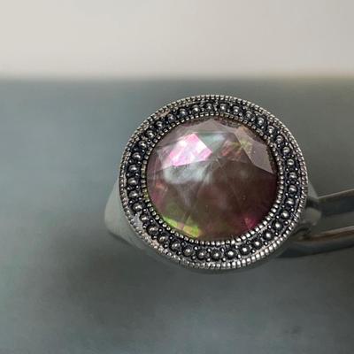 Shell doublet Sterling Silver ring 9