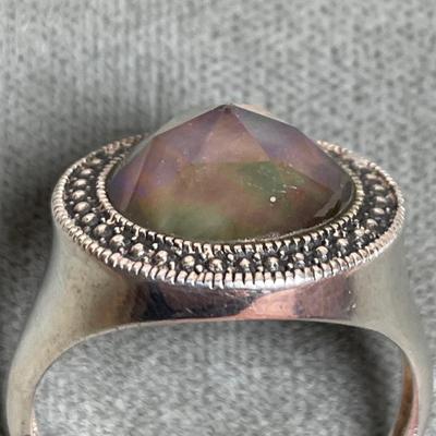 Shell doublet Sterling Silver ring 9