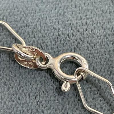 28 inch Sterling Silver paperclip Necklace