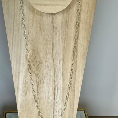28 inch Sterling Silver paperclip Necklace