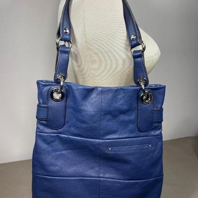 B Makowski Blue leather Handbag New