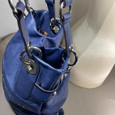 B Makowski Blue leather Handbag New