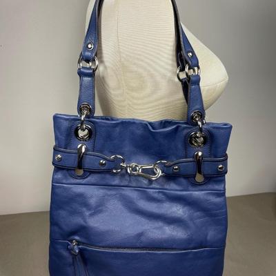 B Makowski Blue leather Handbag New