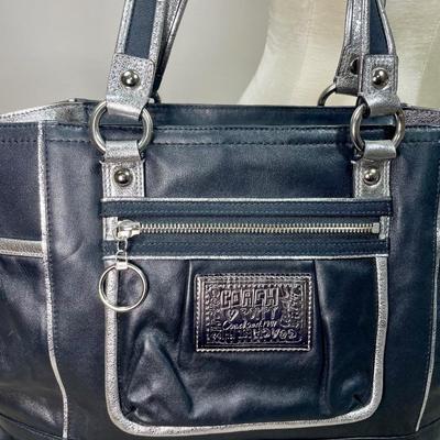 Coach Poppy Black Leather handbag New