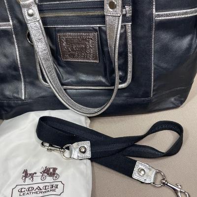 Coach Poppy Black Leather handbag New