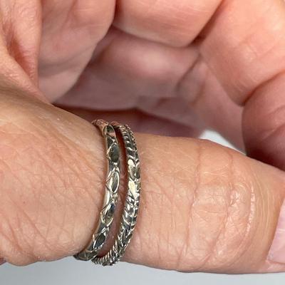 Two Sterling Silver bands 10