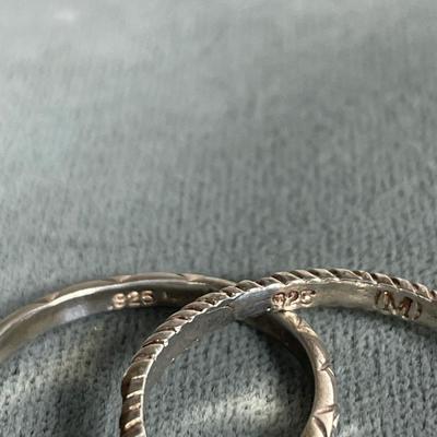 Two Sterling Silver bands 10