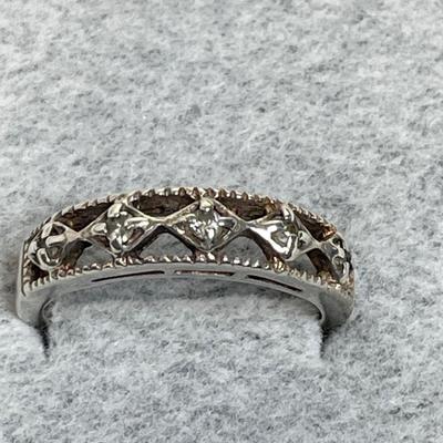 Sterling silver filigree ring 8