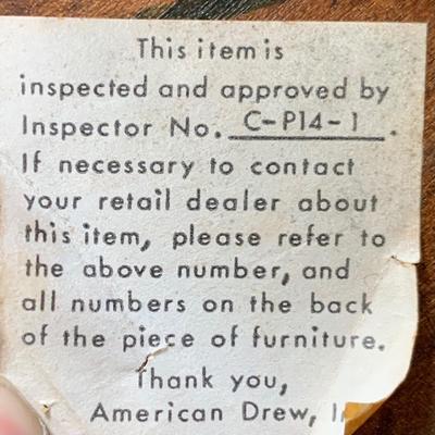 LOT 1 O: American Drew / J.B. Van Sciver Co. Nightstand & Hutch / Desk w/ Chair