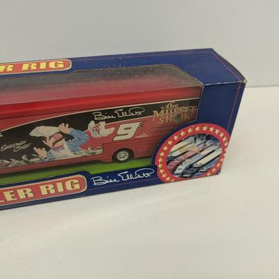 Winners Circle Bill Elliott Muppet Show Trailer Rig & Vintage Racing Champions 1/64 Semi Child Support Recovery International