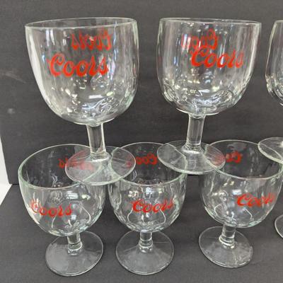 7 - Vintage Coors Beer Goblet Glasses