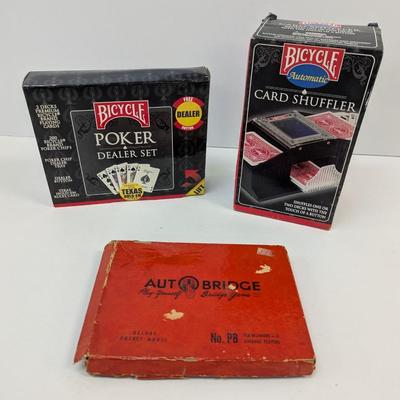 Auto Bridge Play Yourself Bridge Game Bicycle Poker Dealer Set Card Shuffler