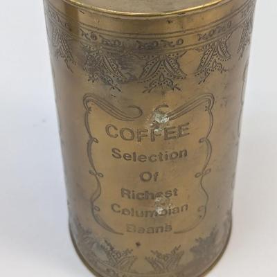 Oval Empty Coffee Can Selection Of Richest Columbian Beans