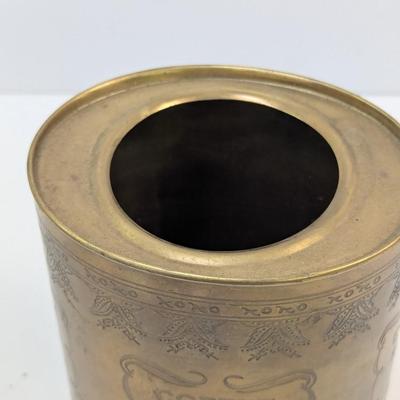 Oval Empty Coffee Can Selection Of Richest Columbian Beans