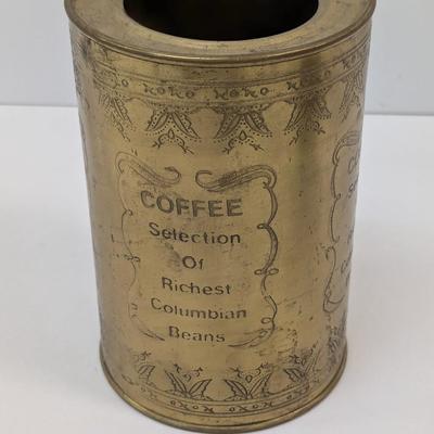 Empty Coffee Can Selection Of Richest Columbian Beans