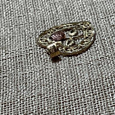 J13-Stamped 10K Gold Pendant