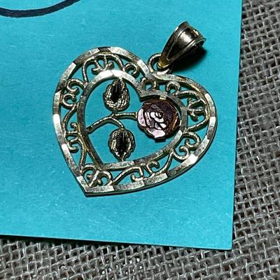 J13-Stamped 10K Gold Pendant