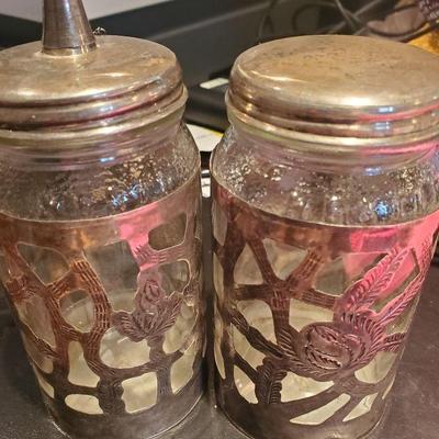 Nestle jars. Sterling overlay.
From Mexico.
