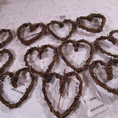 12 heart-shaped wreaths