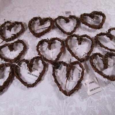 12 heart-shaped wreaths