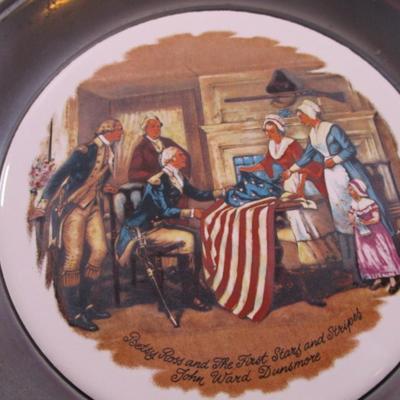 Sale Photo Thumbnail #268: The Great American Revolution 1776, 1975 printing, 10-1/2" across, John Dunsmore, Canton Ohio